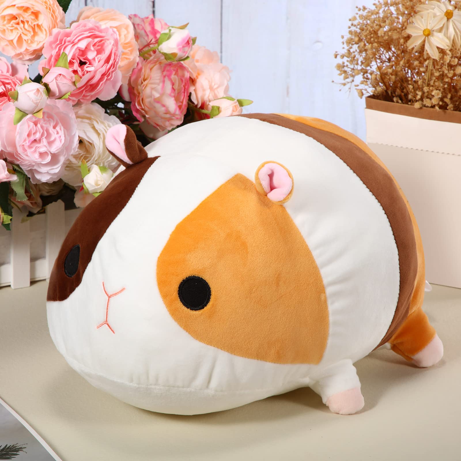 Sosation Guinea Pig Stuffed Animal, 16 Inch Plush Doll, Toy Figure, Soft Throw Pillow, Birthday Gift For Relatives Friend Boys G